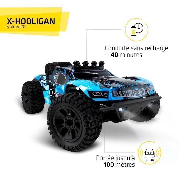 OVERMAX Hooligan Grande voiture télécommandée rapide, échelle 1:10, vitesse 35 km/h, portée 100 mètres, transmission 4x4, 40 min