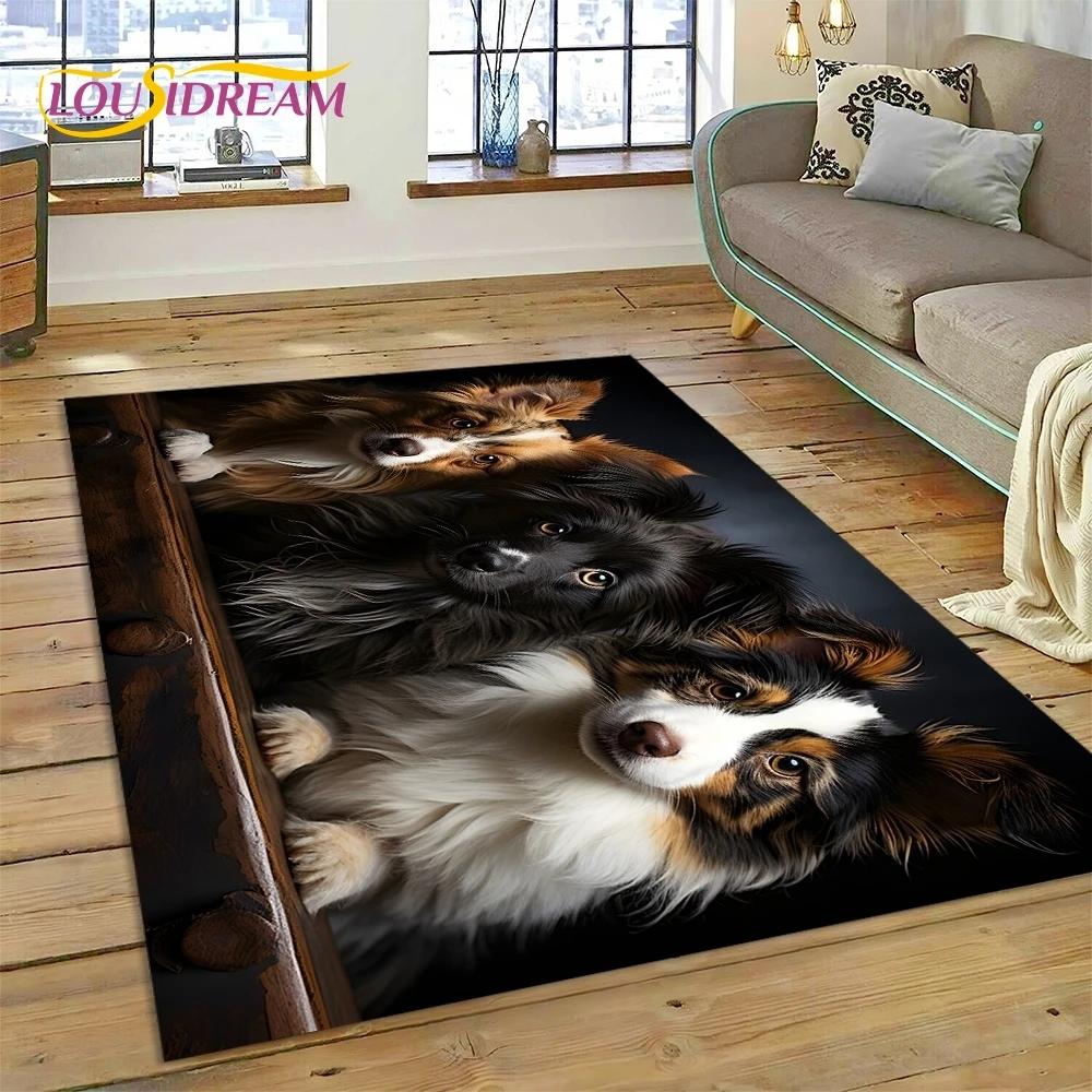 3D-Teppich mit süßem Hund, Samojede, Chihuahua, Husky, Koki, Cartoon-Teppich für Wohnzimmer, Schlafzimmer, Heimdekoration, rutschfest, für Sofa, Fußmatte, Geschenk