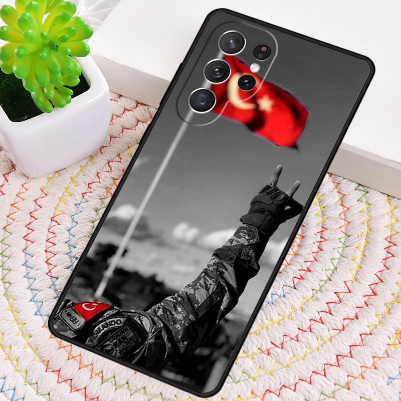 Turkey Turkish Flag Wolf TPU Phone Case For Samsung Galaxy Note 10 Pro S26 S25 S24 S23 S22 Ultra Plus S21 FE S20 Cover
