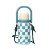 Retro Plaid Stainless Steel Thermos Flask with Portable Rope - Insulated Sip Cup for Students