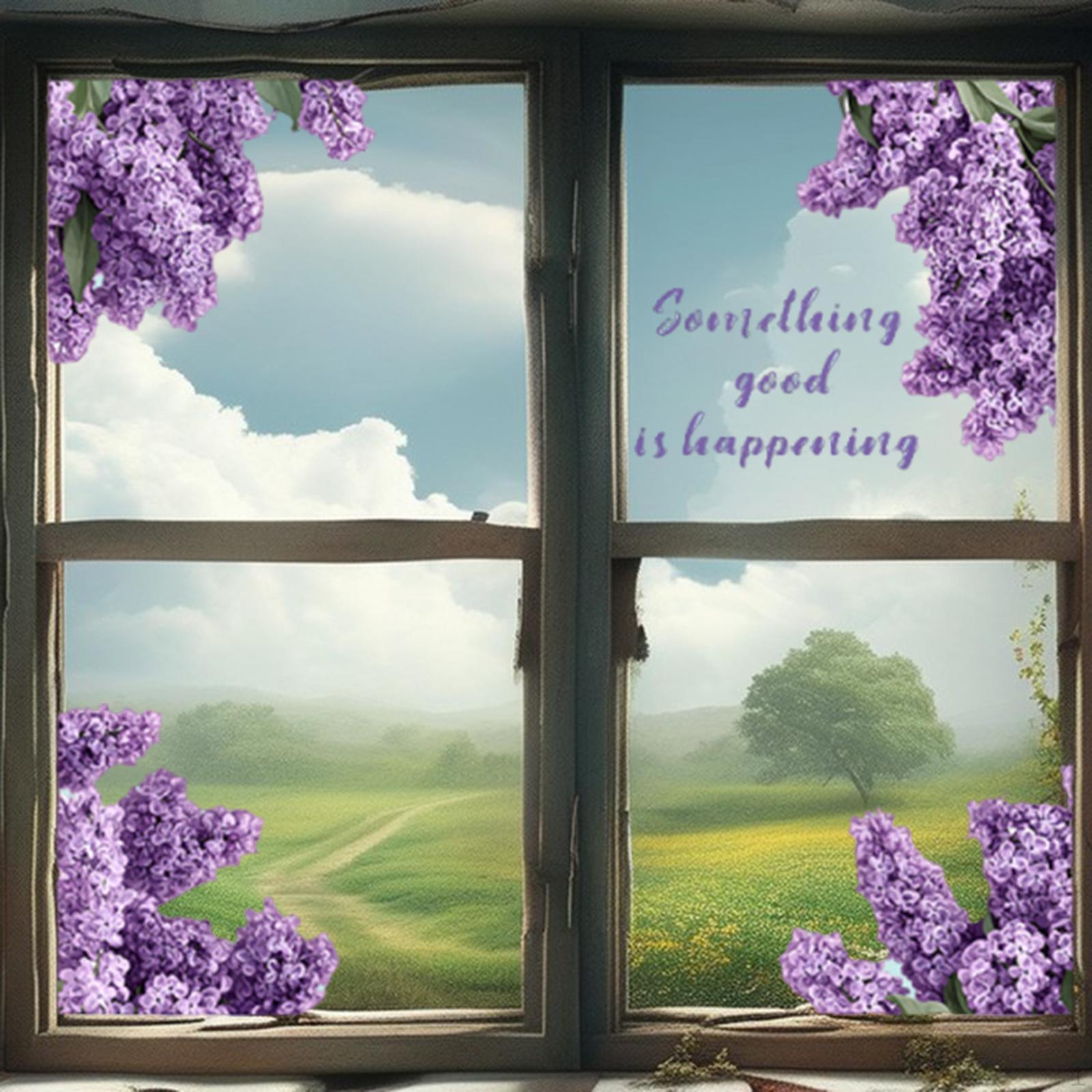 

2 шт. Наклейка для украшения стен Декор для детской комнаты Легко наклеивается и снимается Оконное стекло для детей