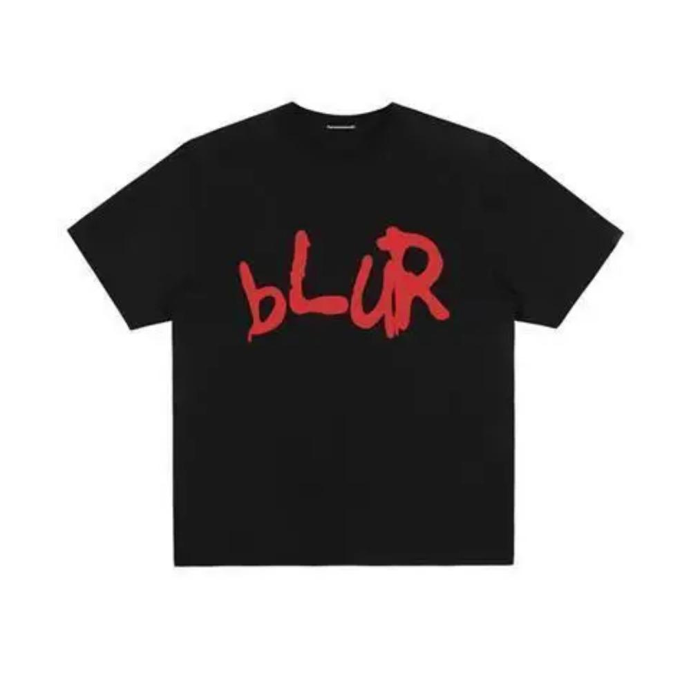 

Футболка с коротким рукавом Blur Band Rock Vintage Street, американская свободная, с круглым вырезом, мужская и женская, хлопковая XXXXXL чёрный
