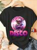 Women'S Short Sleeves New Women'S Colorful Crew Neck Short Sleeve T-Shirt Casual Summer Top Soft And