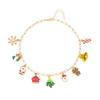 Rhinestone Christmas Necklace Alloy Metal Snowflake Necklace Bell Pendant Necklace  Christmas