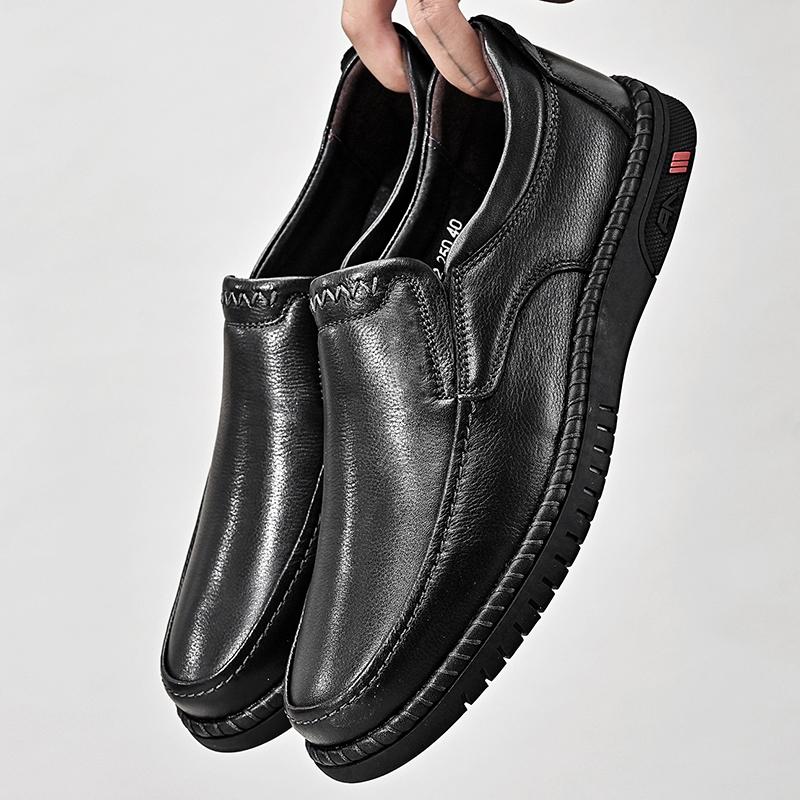 Fashion Genuine Leather Men Loafers Soft Cowhide Mens Casual Shoe Man Footwear High Quality Oxford Shoes Business Walking Shoes Sneakers
