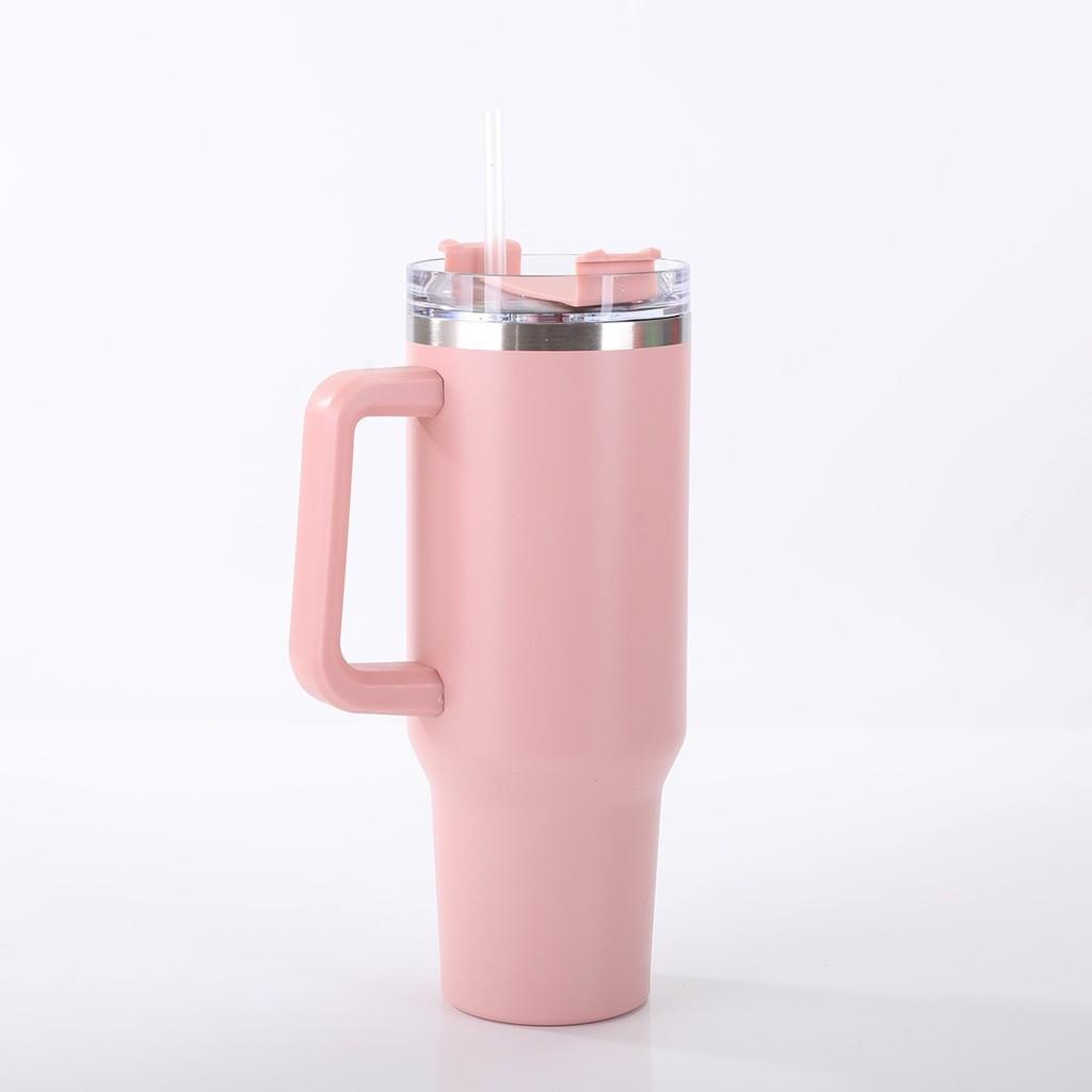 Taza de Acero Inoxidable para Coche de 40 oz con Asa y Aislamiento de Doble Pared para Viajes al Aire Libre
