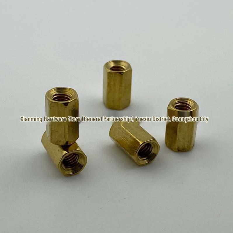 Eco-Friendly Hexagonal Brass Double-Through Standoff Nut (M3, M4, M5 Series)