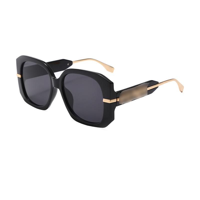 Vintage-Inspired European and American Large Frame Letter Sunglasses for Women