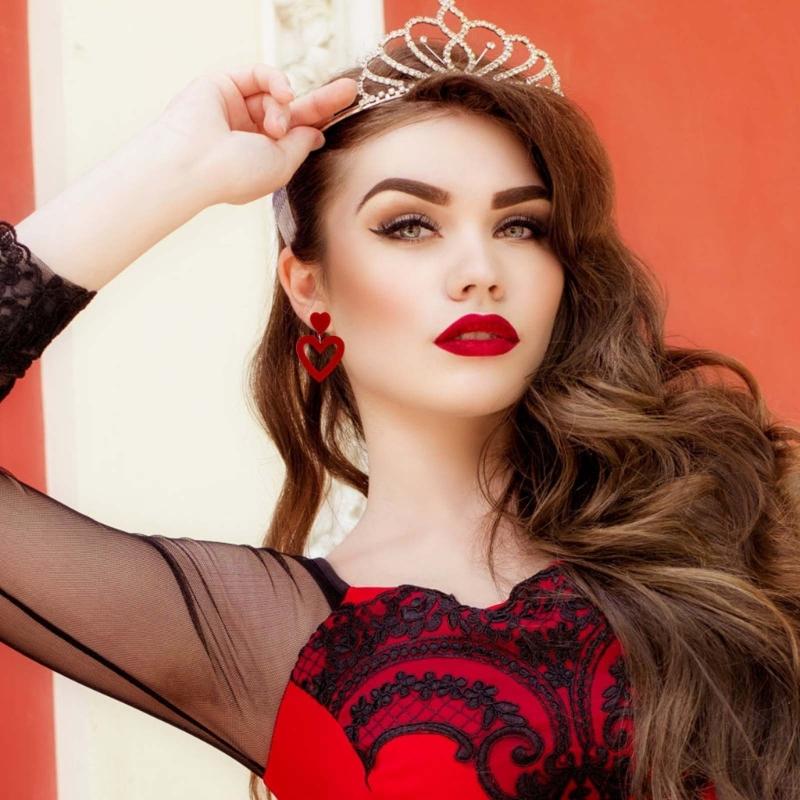 Stylish Heart Acrylic Earrings Pink Ear Drops Lady Party Hollow Heart Statement Earring Valentines Day Gift Lightweight