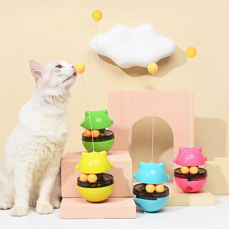 Cat Toys Pet Slow Leak Food Ball Education RolyPoly Toy Food Vending