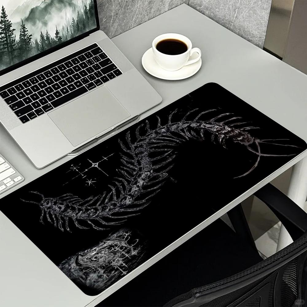 Dragon Skeleton Pattern Extended Mouse Pad Non Slip Rubber Desk Mat For Gaming Laptop Keyboard And Home Office Desktop Decor
