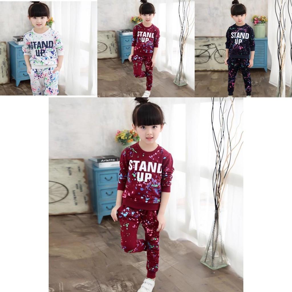 Comfortable Cotton Toddler Kids Baby Girls T-shirt Tops Dress And Long Pants Set