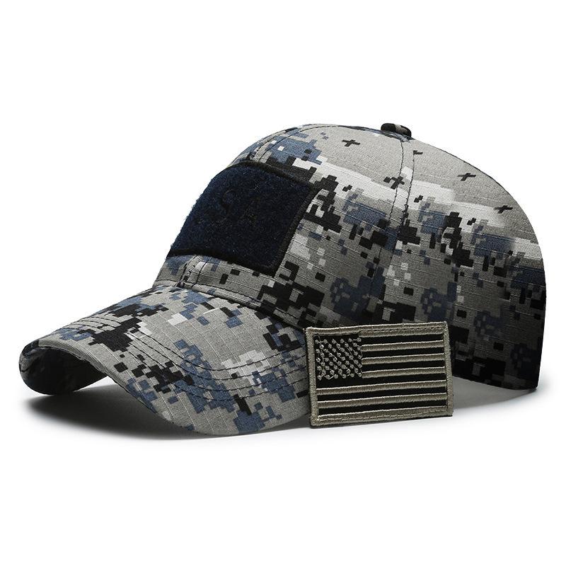 Spring & Autumn Velcro Baseball Cap with American Flag Embroidery – Unisex Outdoor Design