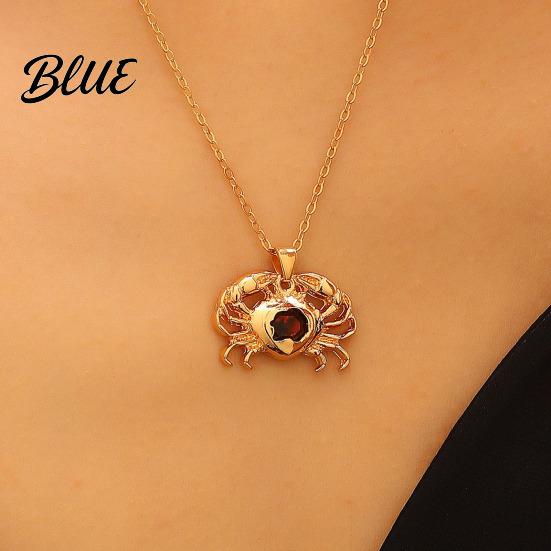 Turtle Pendant Necklace Women Summer Beach Cute Crab with Artificial