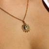 Sun and Moon Necklace For Women Stainless Steel Vintage Gold Color Necklaces Pendants Goth 2024 Trend Jewelry BFF Collier Femme
