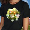 T-Shirt Frauen Cartoon Frosch Motiv Baumwolle Größe S Bis 3XLWird In Neuem Fenster Oder Tab Geöffnet