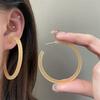 C-shaped Large Hoop Earrings - Geometric Circular Stud Earrings with Stylish and Casual Ear Hooks
