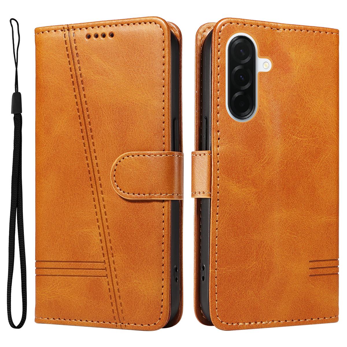 For Samsung Galaxy A37 5G Wallet Case T-Shape Lines Leather Phone Cover Stand