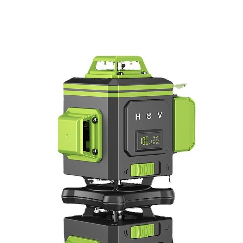 4D 12/16 Line 360° New Green Light Laser Level Portable Self-Leveling Spirit Level Horizontal and Vertical Cross Laser Projector