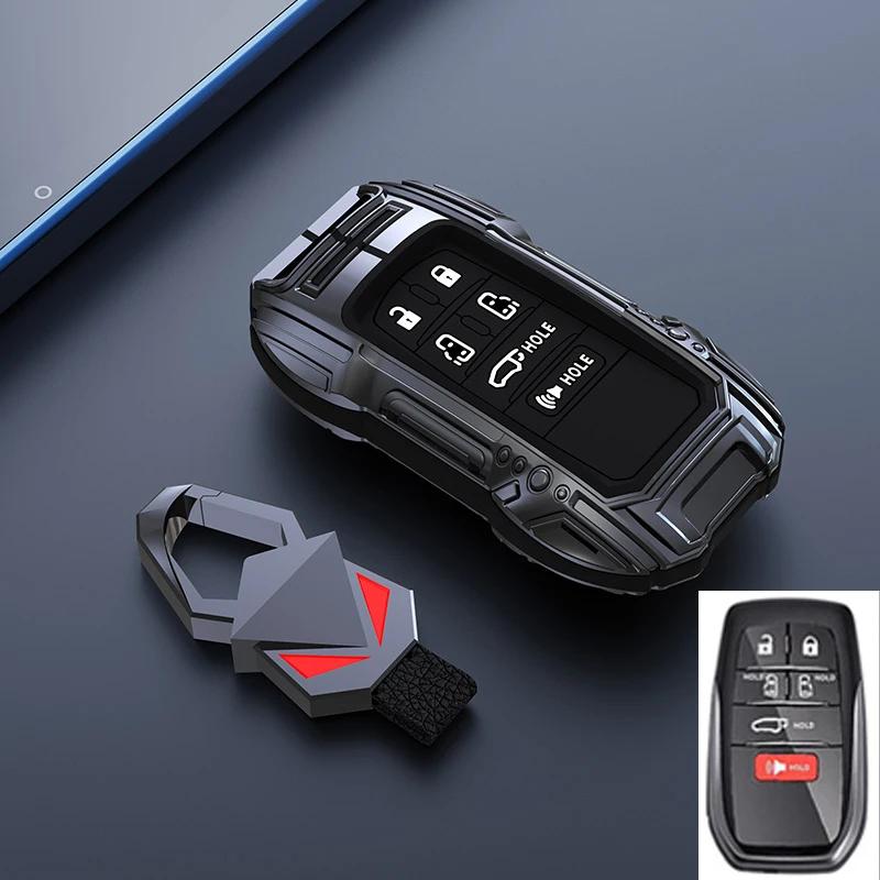 

Zinc Alloy Car Key Case Cover for Toyota RAV4 HARRIER Hilux Fortuner Land Cruiser Crown Highland Prado Yaris Cross Aygo X 2022