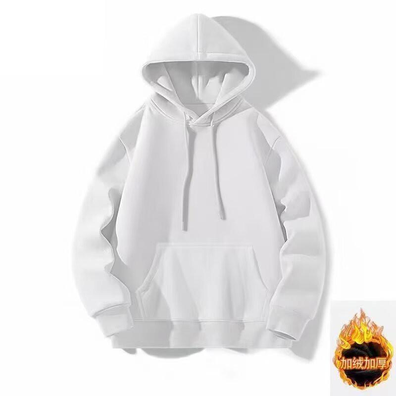 Oversized Unisex Heavyweight 420g Fleece-Lined Hooded Sweatshirt Pure Color Loose Fit Winter Casual Top