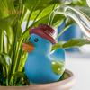4 Pcs Duck Shaped Self-Watering Spikes Ceramic Watering Globe Automatic Penetrating Waterer for Potted Plants Garden Plants
