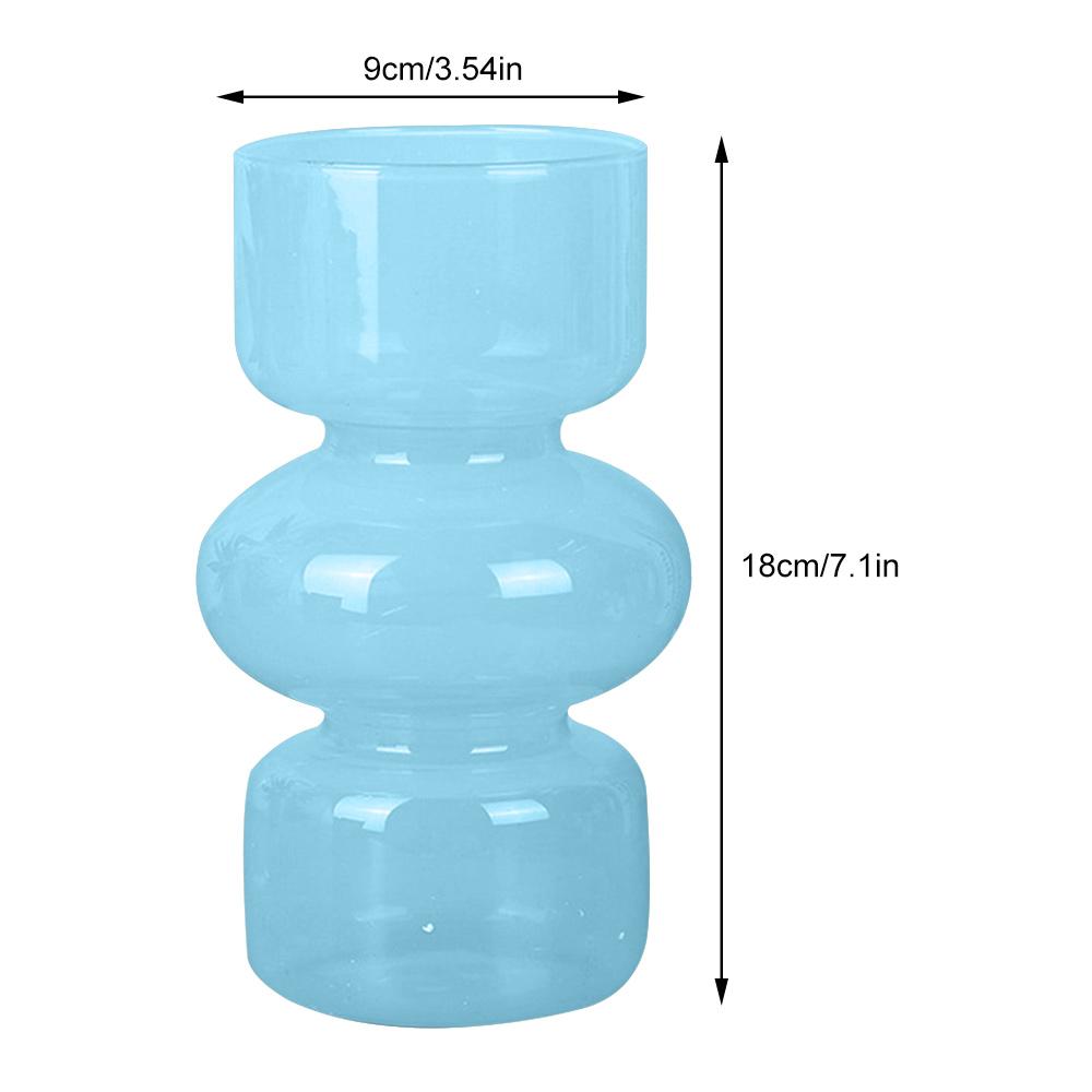 Transparent Glass Hydroponic Vase Flower Plant Glass Pots Decorative for Table Decoration Fridge Window Home Exhibition Vases