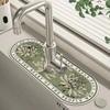 Retro Faucet Drain Pad Self-priming Kitchen Countertop Drain Mat Diatom Mud Wipeable Anti-slip Mat Absorbent Dish Drying Mat