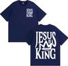 Jesus Is King Oversized Vintage Christian Print Unisex Gothic Retro Soft Cotton Crew Neck Unisex And Unisex Comfortable TShirt