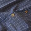 1 Set Pajama Set Soft Short Sleeve Casual Thin Comfortable Sleeping Wear Cotton Grid Print Men Homewear Daily Clothing