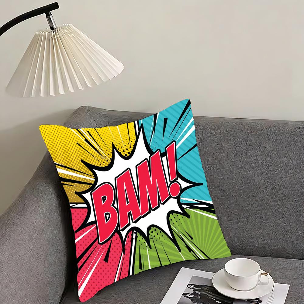 Exploding Bubbles Welcome Cushion Cover Elegant Comfort Pillowcase Sofa Bed Doublesided Printed Invisible Zipper Home Decor