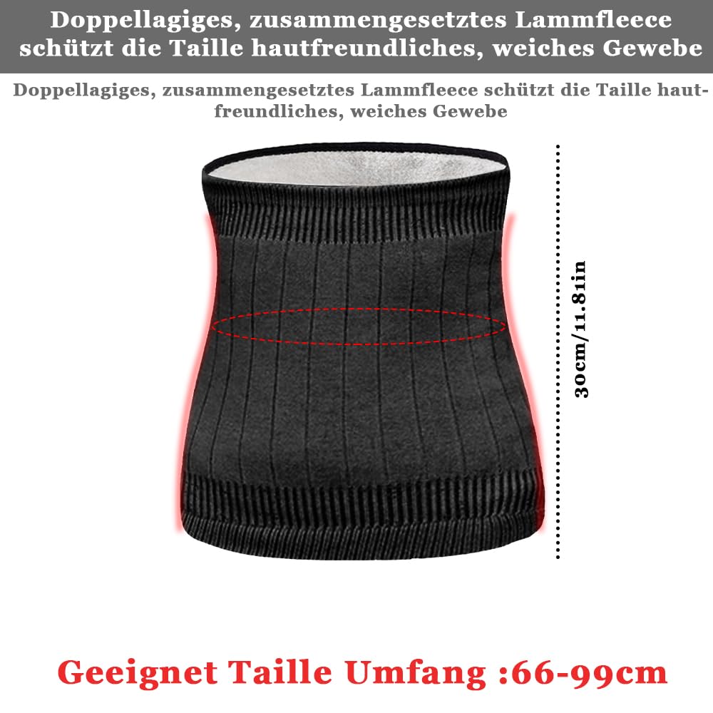 Warm Cashmere Waist Belt for Men Women Winter Lumbar Brace Stomach Protection Comfort Support for Fitness Sport