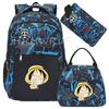 One Piece Backpack Monkey D Luffy Travel Nylon Mochila Feminina Bagpack Bolsas School Bags for teenager Laptop School Bags 3pcs
