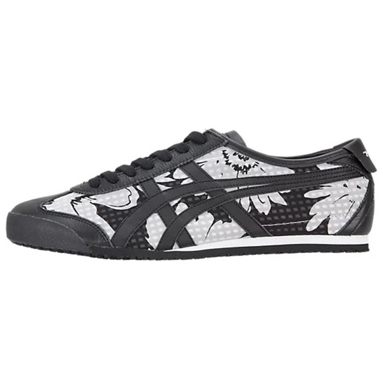 

Onitsuka Tiger Mexico 66 Женские кроссовки с цветочным принтом черно-белые D860N-9090