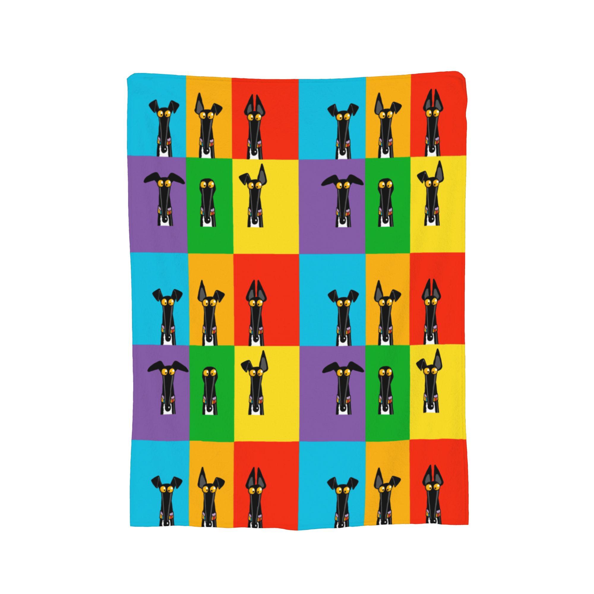 

Greyhound Flannel Blankets Whippet Lurcher Dog Galgo Funny Throw Blanket for Home Hotel Sofa 200x150cm Bedspread, 30x40in