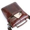 Men's Handbag First Layer Cowhide Vertical Business Casual Office Briefcase Men's Shoulder Messenger Bag