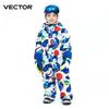 Kids Ski Suit Unisex Waterproof Windproof Thermal Snowsuit Children Outdoor Winter Sports
