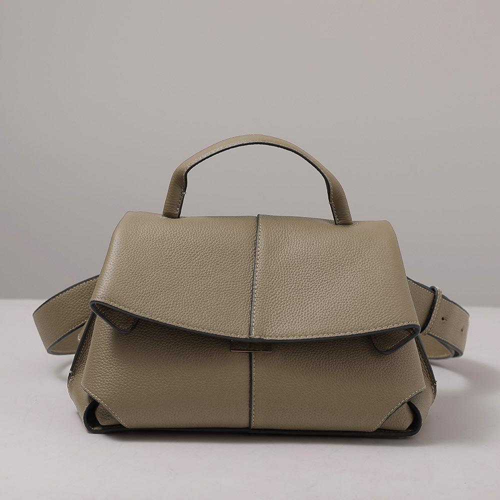 2025 New First-layer Cowhide Niche Design Women's Handbag Genuine Leather Cross-border Explosion Single Shoulder Oblique Span Bag