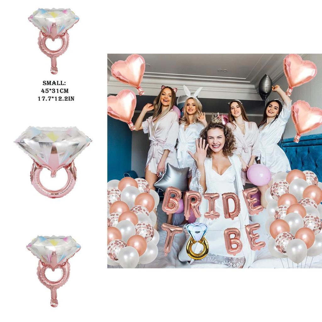 Wunderschöne Diamantringförmige Folienballons für Verlobung Hochzeitsdekorationen