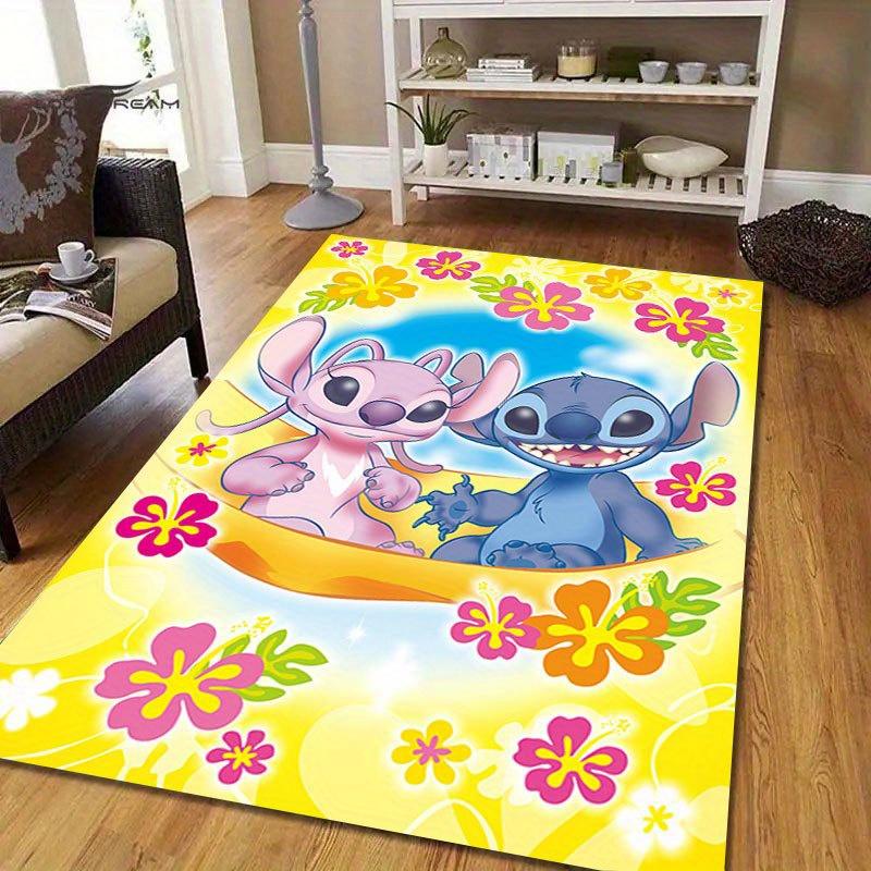 1pc Disney Lilo and Stitch Pattern Carpet Area Rug Non-slip Carpet Hand Washable Floor Mat Suitable For Living Room Bedroom Home Decor