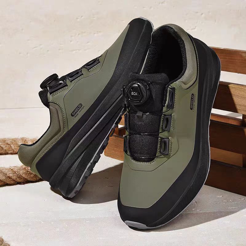 Dijia Pingti BOA Rotating Button Outdoor Hiking Shoes High-quality First-layer Cowhide Thick-soled Non-slip Sports Men's Shoes