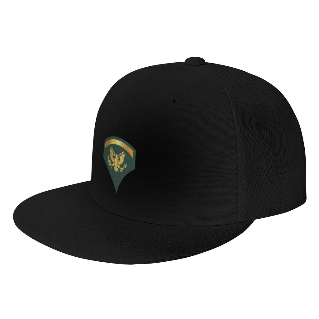 Fashion Army Specialist th Class SP wo Txt Flat Brim Sun Hat Sporty Style Hat Unisex