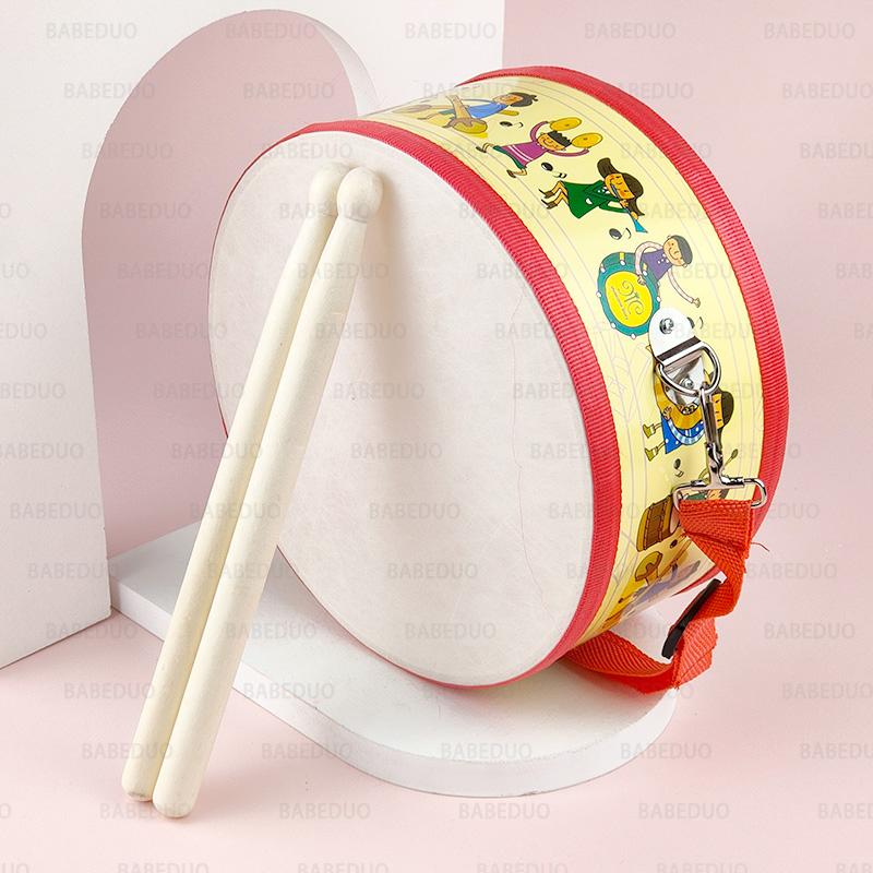Drum Wood Kids Early Educational Musical Instrument For Children Baby Toys Beat Instrument Hand Drum Toys | Drum and Lyre Instrument | Drum Set 8 Inch Cartoon