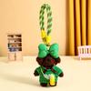 Fluffy Crochet Sweater Dog Keychain PP Cotton Puppy Stuffed Doll Keyring  Home Decor