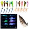 10Pcs Crank Spinner Baits 360 Degree Rotating Sinking Hook Lures Reflective Spinner Spoon Hard Bait for Saltwater Freshwater