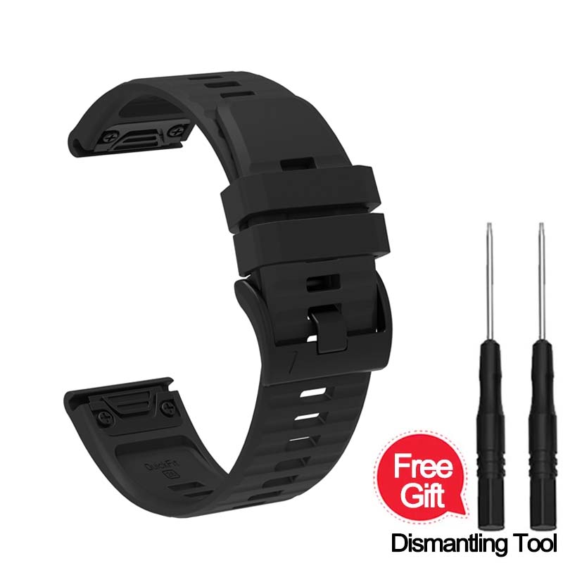 22mm 26mm Quick Fit Silicone Strap For Garmin Fenix 8/7/7X/6/6X Pro/5/5X Plus Replacement Watch Band For Garmin EPIX/Enduro 3
