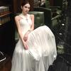 One Dress and More Summer Dress, White Moonlight Tube Top, Mesh, Big Pendulum Dress