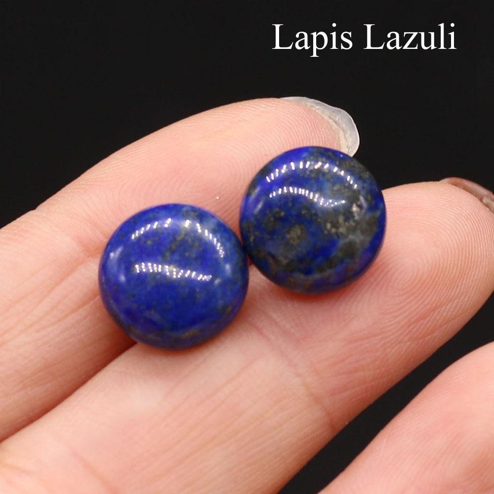 1 Paar, böhmische Reiki-Heilkristall-Ohrringe, einzigartige runde Edelsteine aus natürlichem Energiestein, Ohrstecker für Frauen, Urlaubsschmuck, Geschenke, 12 × 12 mm