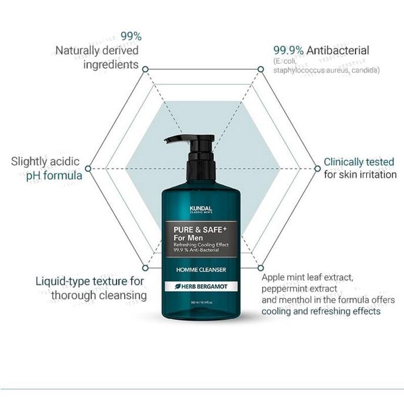 KUNDAL - Pure & Safe Cooling Homme Cleanser