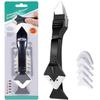 Spatula Scraper Applicator 3 In 1 - NELIPS - Removes Silicone, Adhesive Grouts, Joints - Color Black